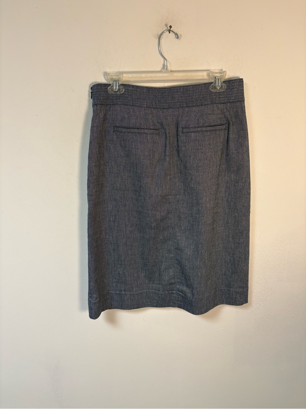 Talbots Women’s Chambray Button-Accent ALine Skirt size 6 - Picture 4 of 12